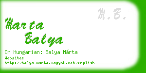 marta balya business card
